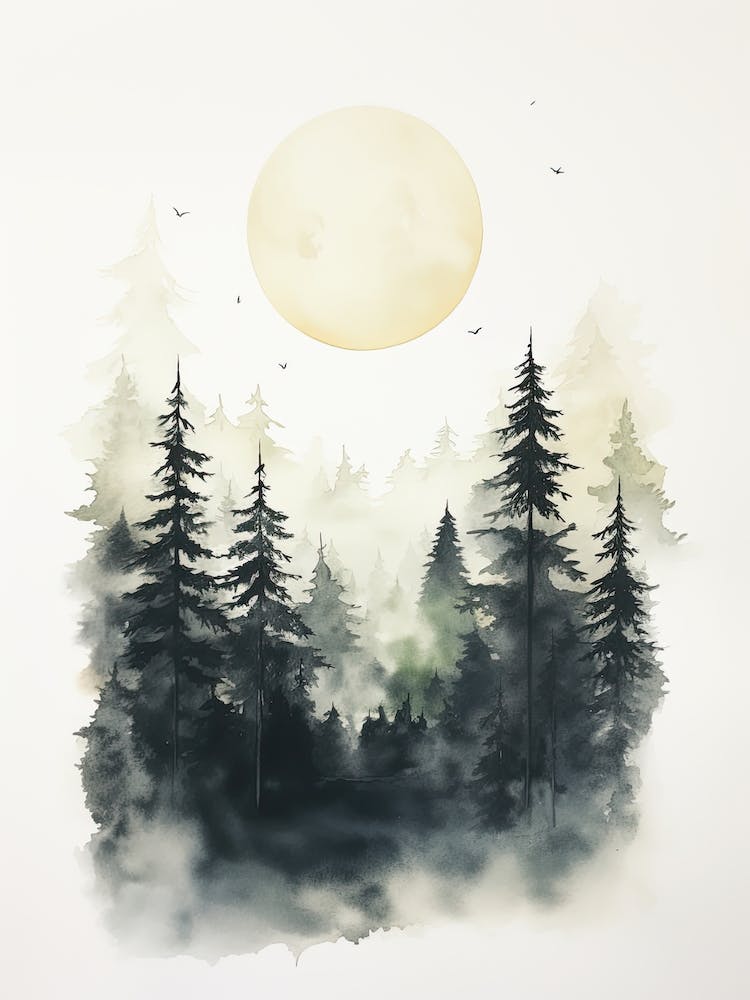 Watercolour Of Haida Gwaii   British Columbia Canada 3