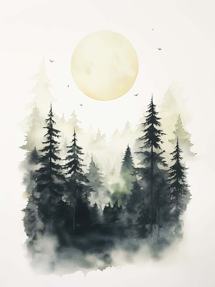 Watercolour Of Haida Gwaii   British Columbia Canada 3