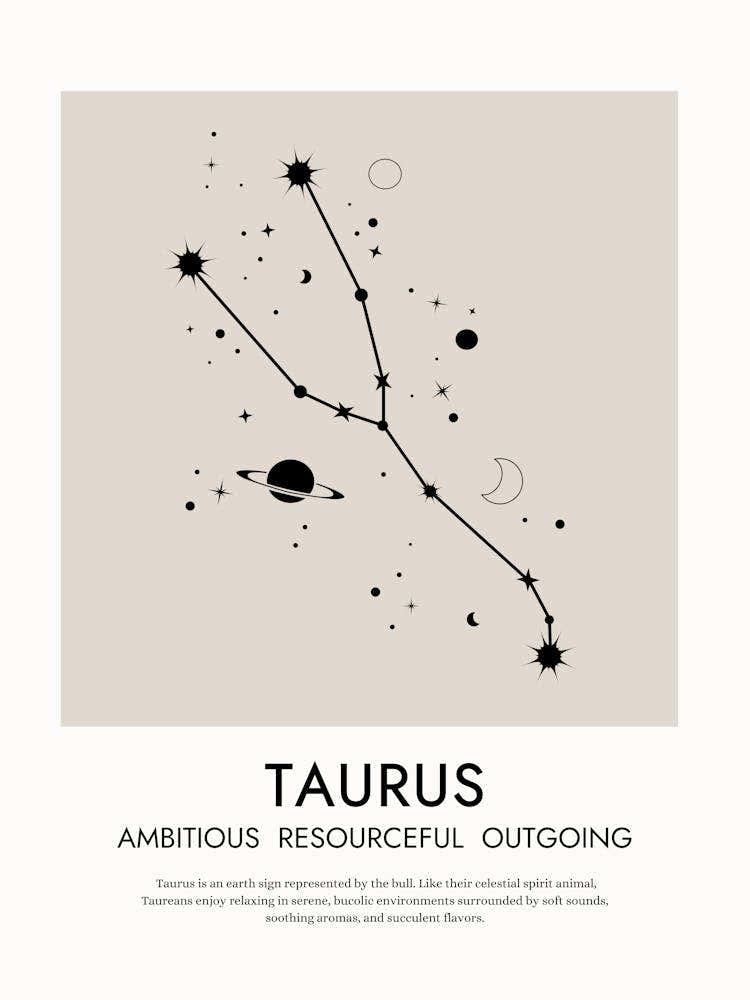 Taurus Zodiac Print