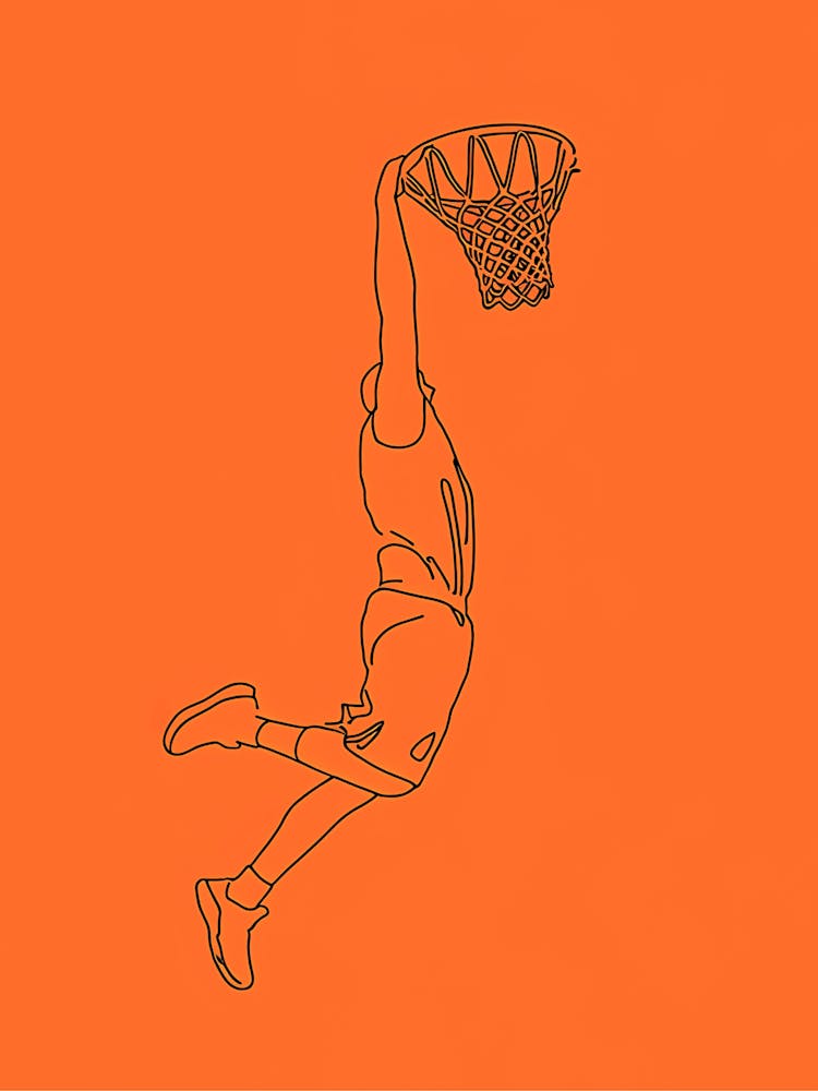 Basketball Player Dunking