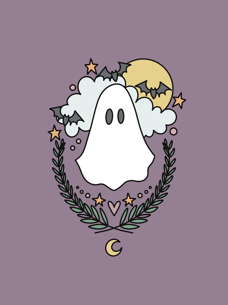 Cute Ghost | Eggplant Purple