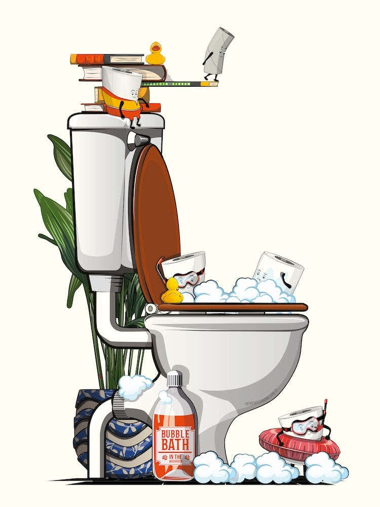 Toilet Paper Swimming In Toilet