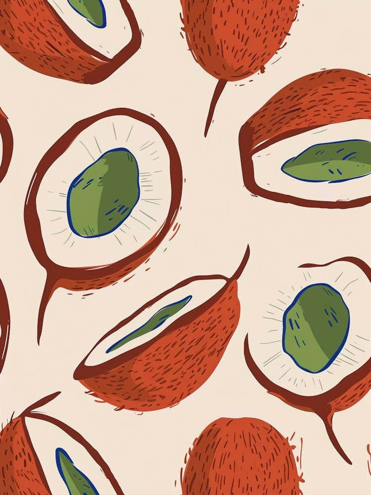 Coconut Pattern Illustration 1