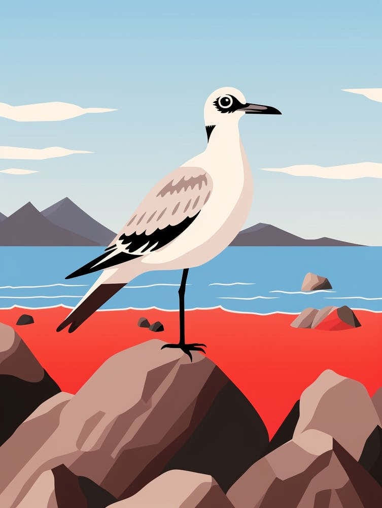 Minimalist Grey Plover 1 Illustration