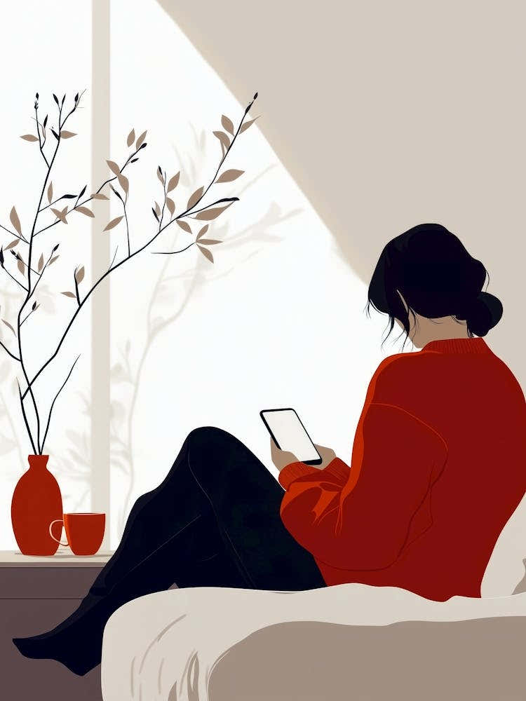 Woman Reading A Book