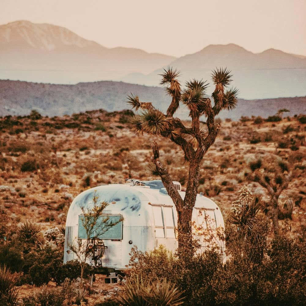 Airstream Camper In Desert