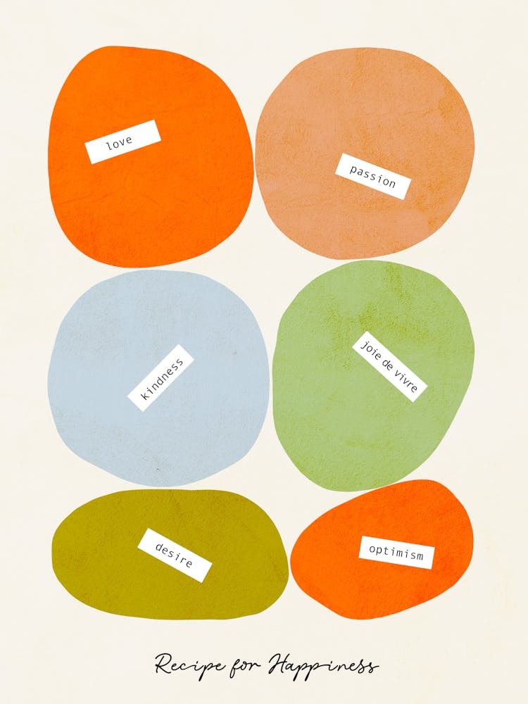 Mid-Mod Minimal Bold Pastel Pebbles –  Recipe for Happiness