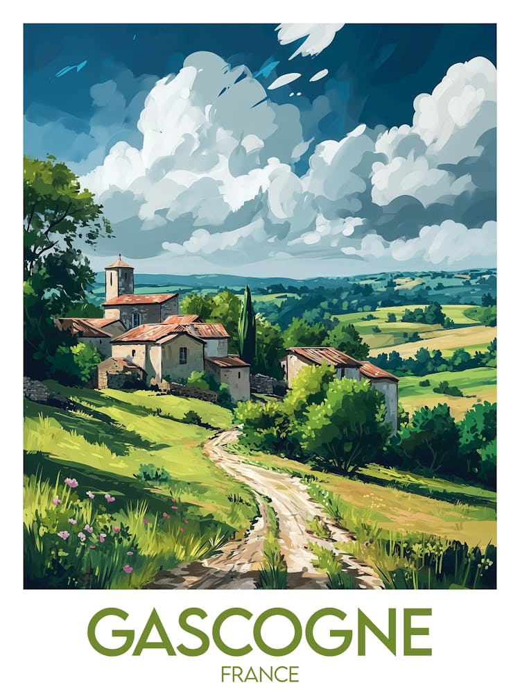 Affiche de voyage Gascogne
