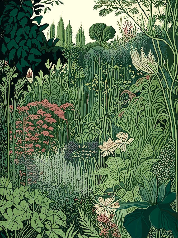 Claude Monet’S Garden, France Vintage Botanical