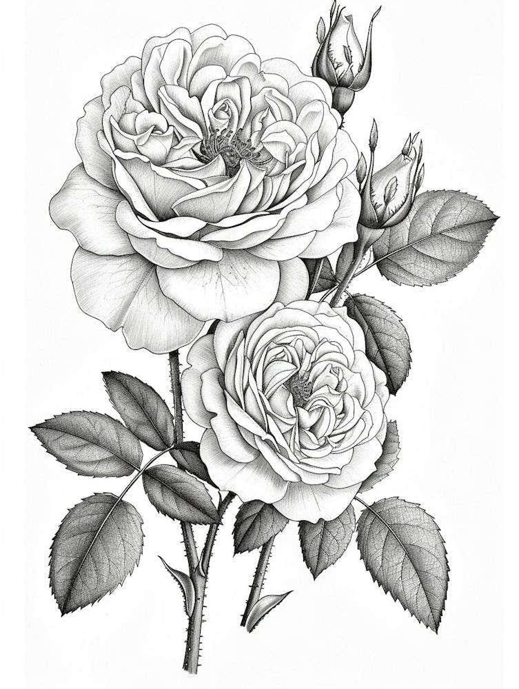 Roses Sketch 37