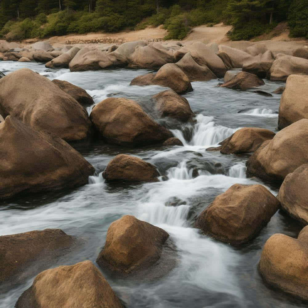 Boulders In The River
