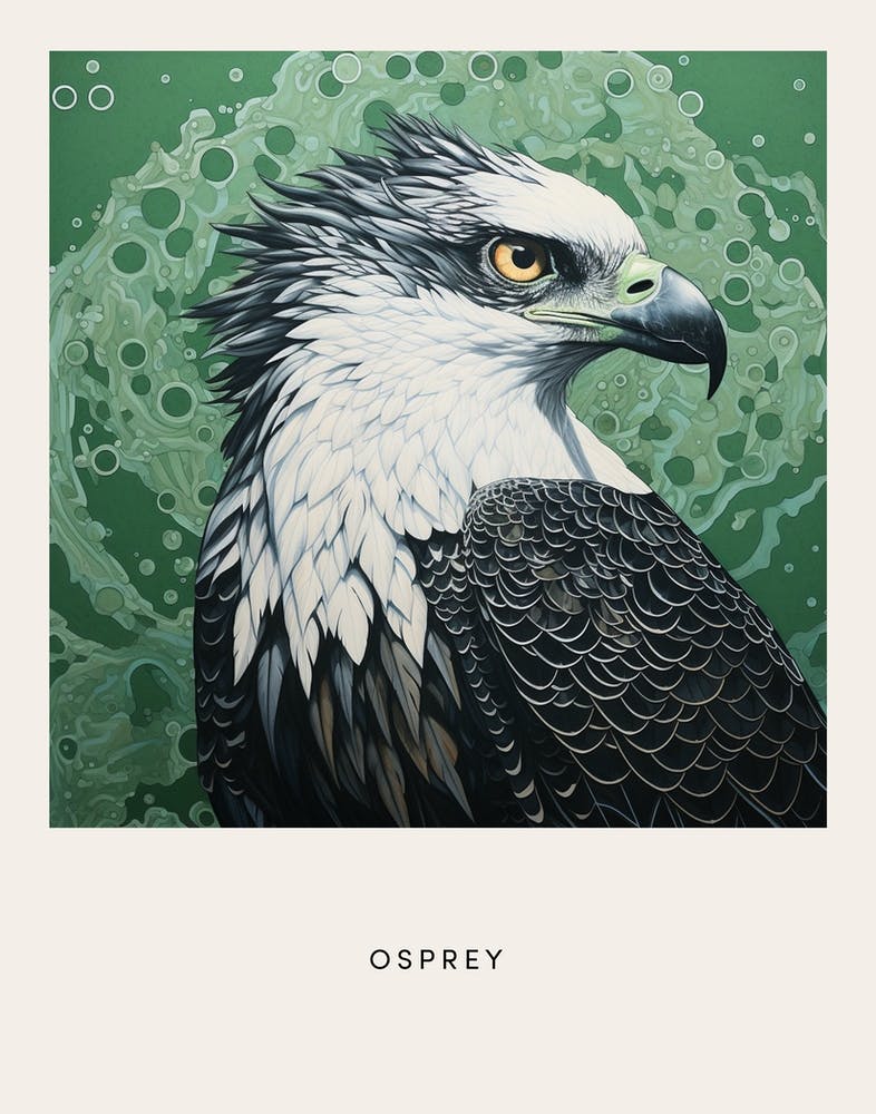 Ohara Koson Inspired Bird Painting Osprey 2 Poster