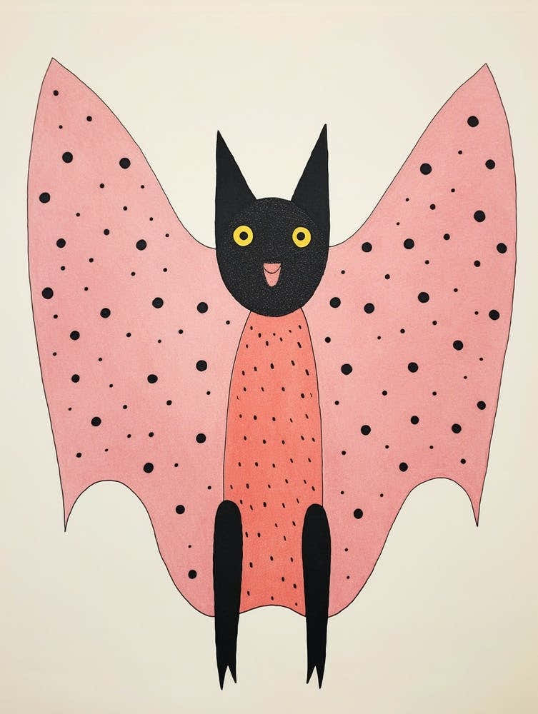 Pink Polka Dot Bat 2