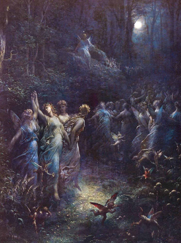 A Midsummer Night's Dream - Gustave Doré, 1870 | HD Remastered | Famous Theatre Play Mythological Artwork Antique Reproduction