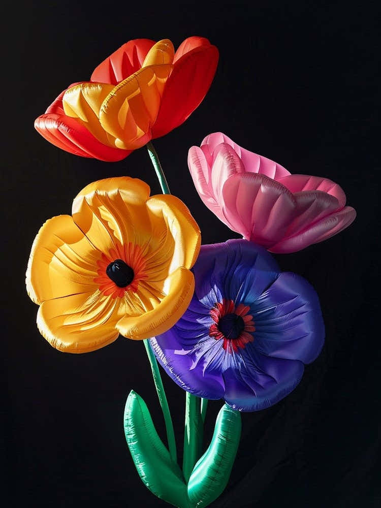 Bright Inflatable Flowers Poppy 1