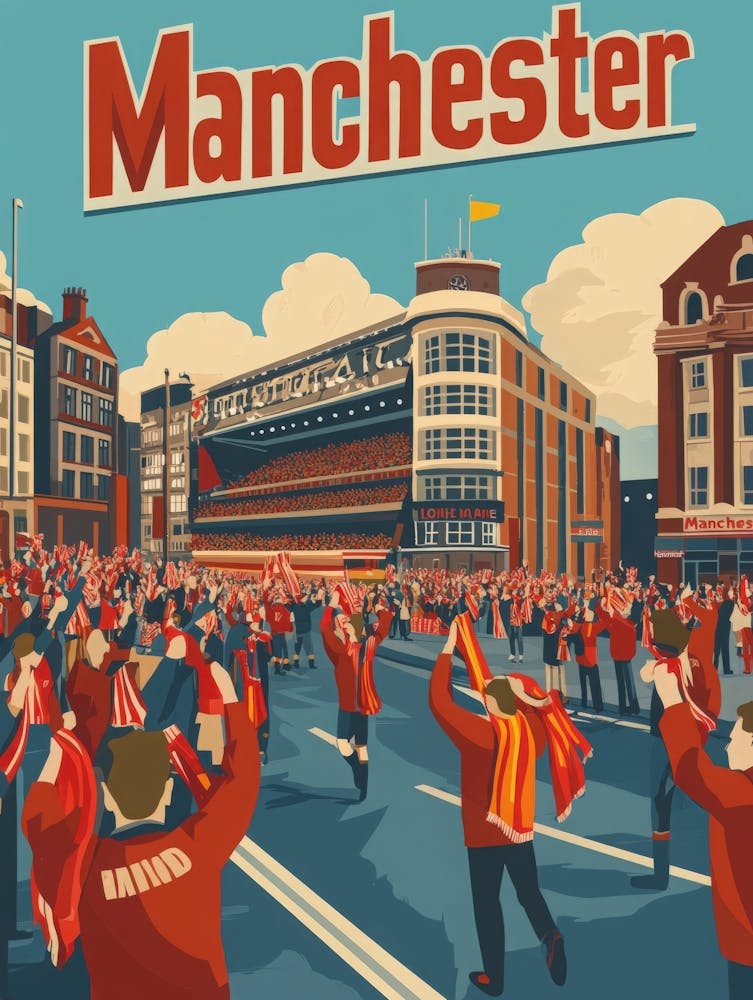 Aihrgdesign A 1970s Inspired Travel Poster For Manchester 1