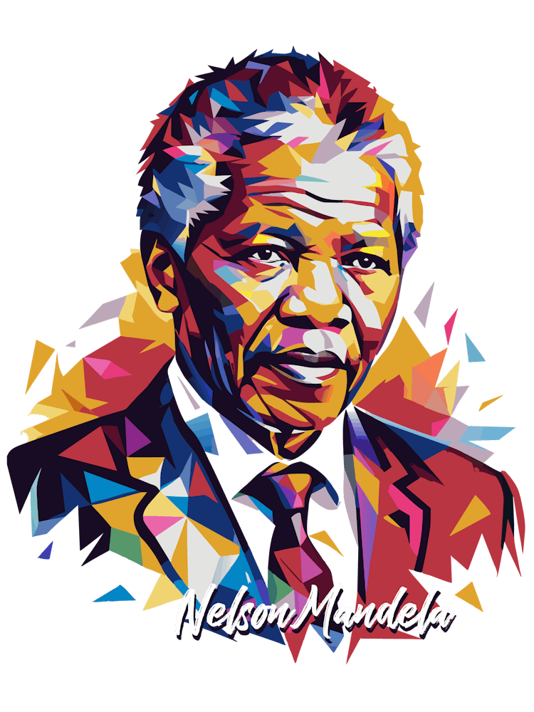 Nelson Mandela 01 Portrait WPAP Pop Art