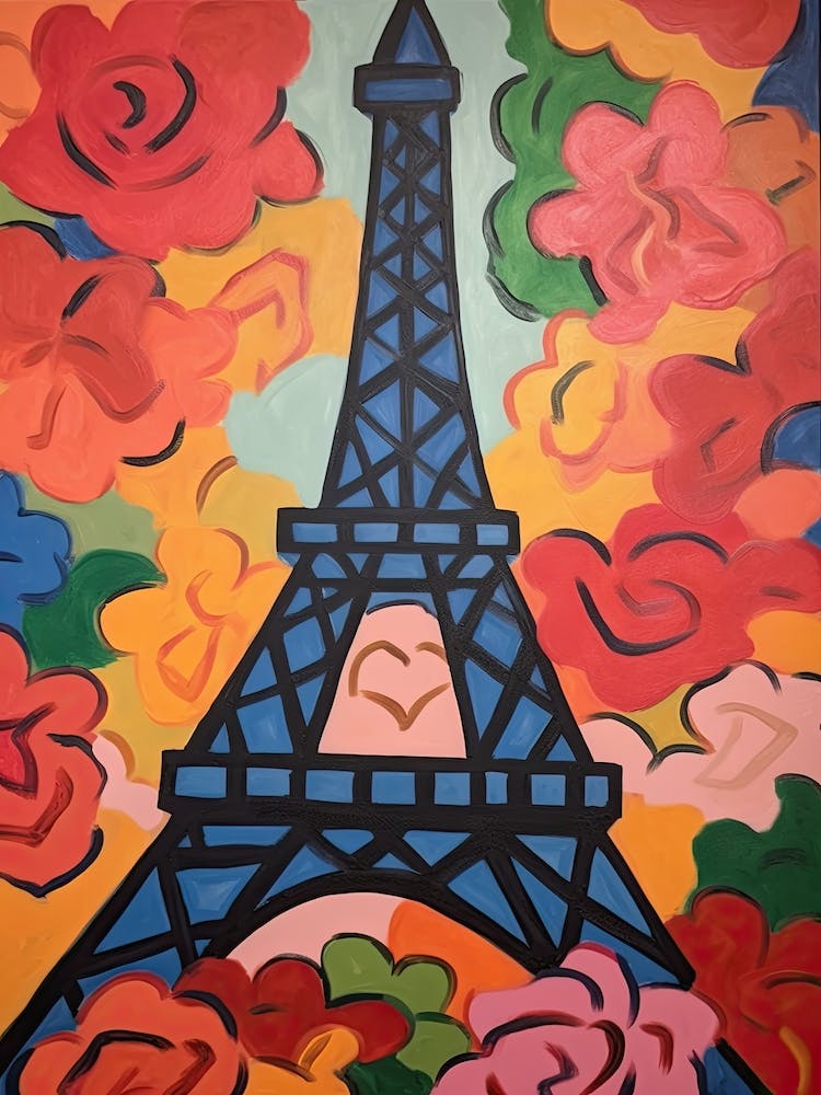 Eiffel Tower Paris France Henri Matisse Style 12