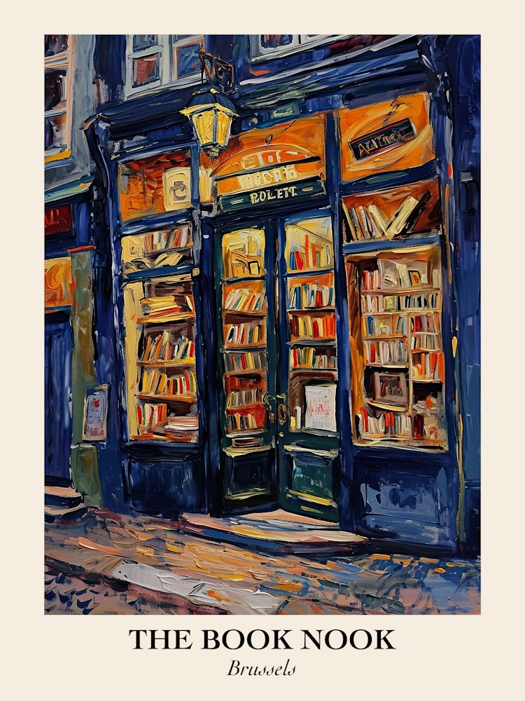 Brussels Book Nook Bookshop 1 Poster