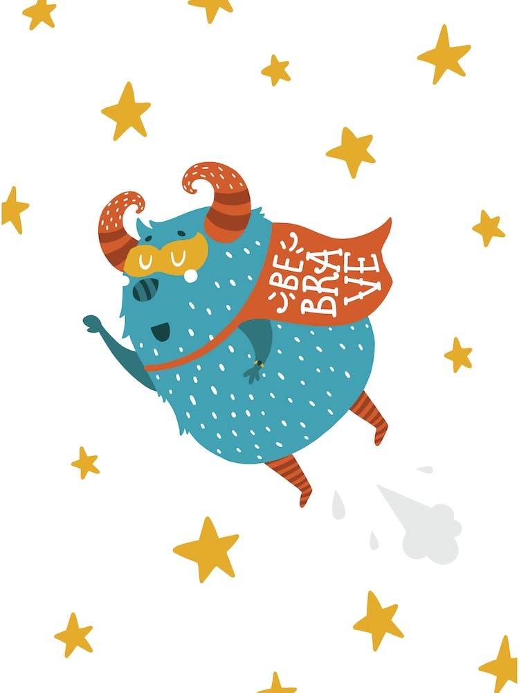 Little Monsters Flying Be Brave