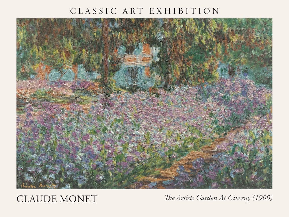 The Artists Garden At Giverny, 1900 By Claude Monet Poster