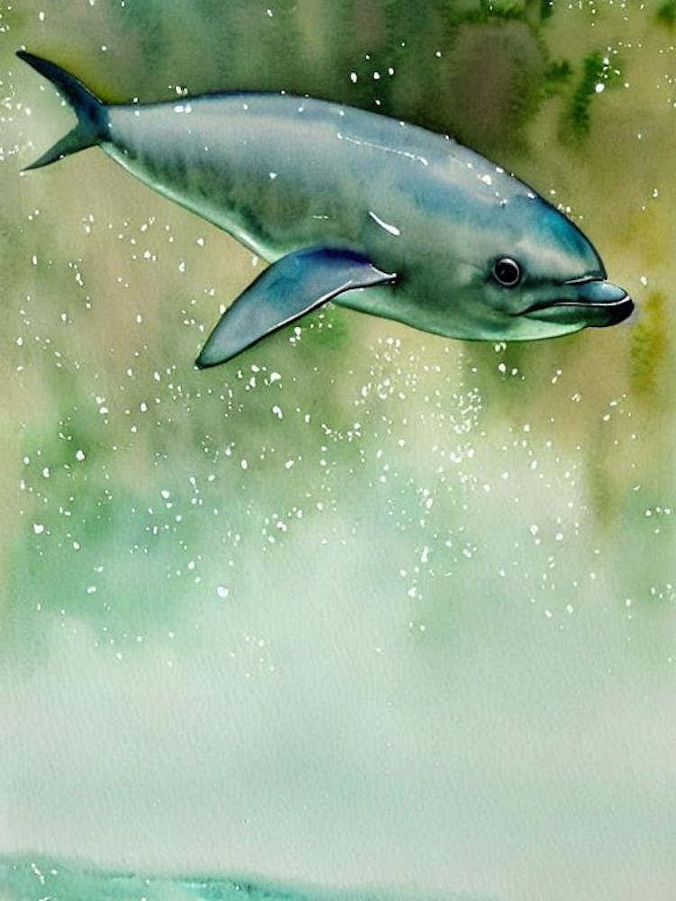 Bottlenose Dolphin Storybook Watercolour