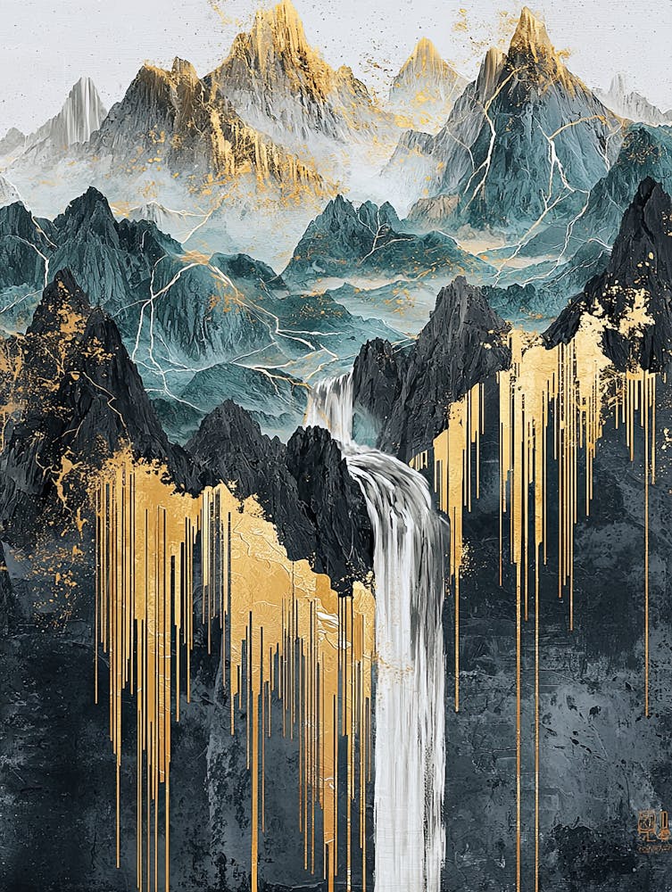 Apennine Mountains Golden Peaks - Artistic Harmony