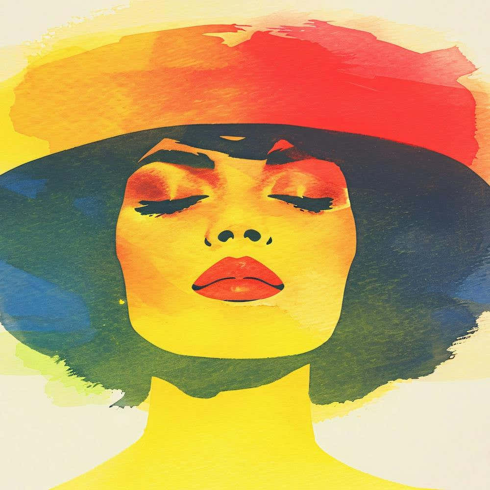 Woman In Colorful Hat