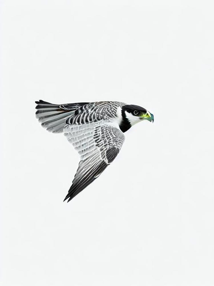 Falcon B&W Pencil Drawing 3 Bird