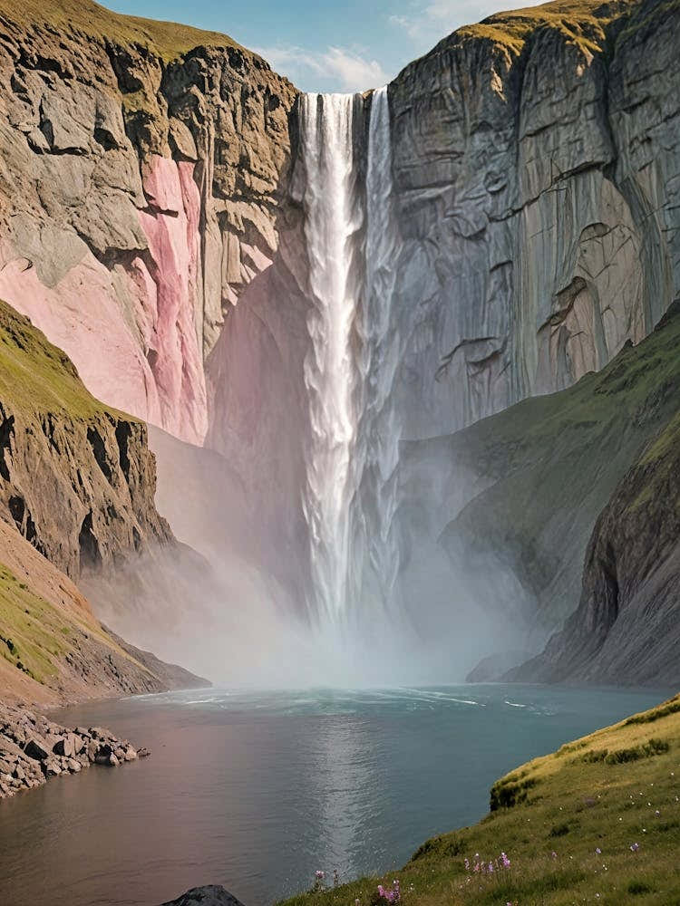 Waterfall In Iceland