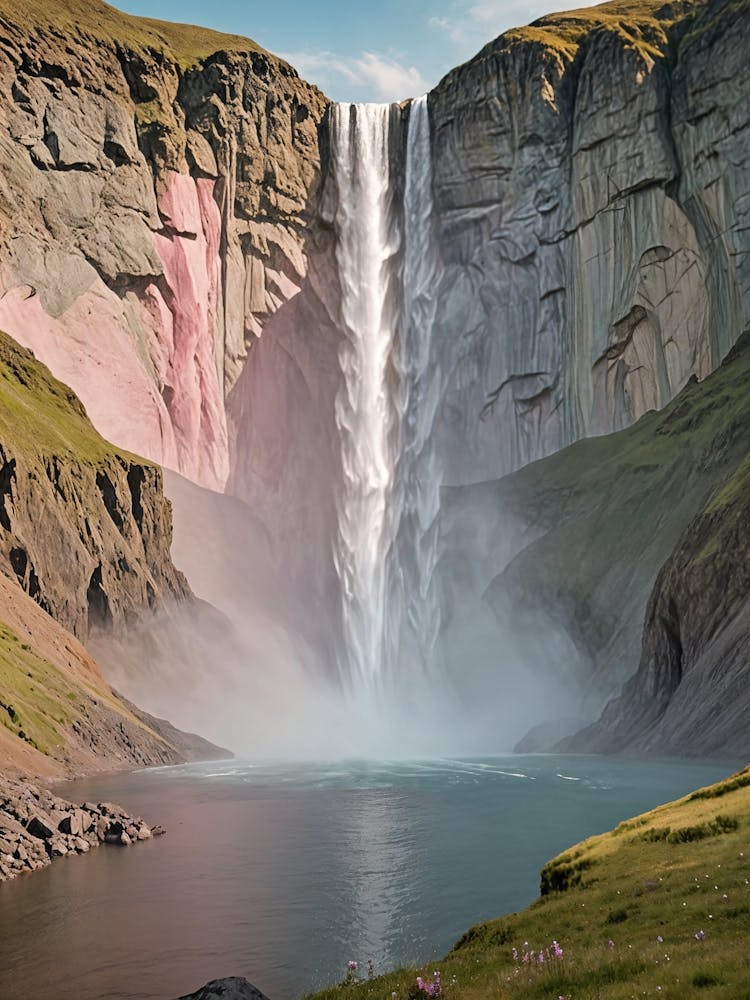 Waterfall In Iceland