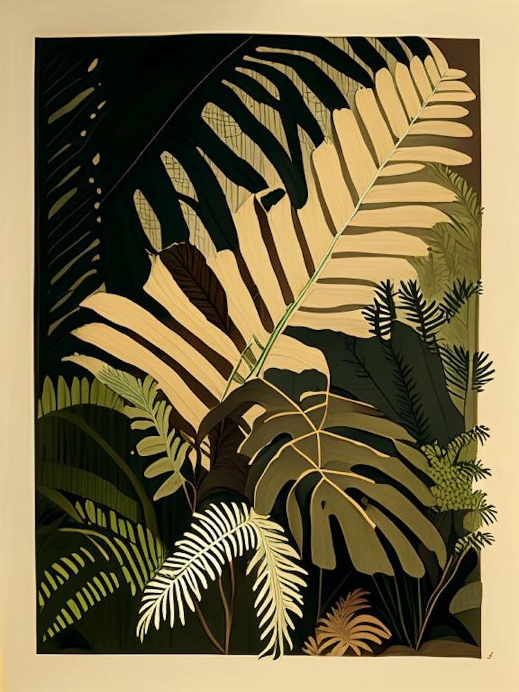 Wood Fern Rousseau Inspired