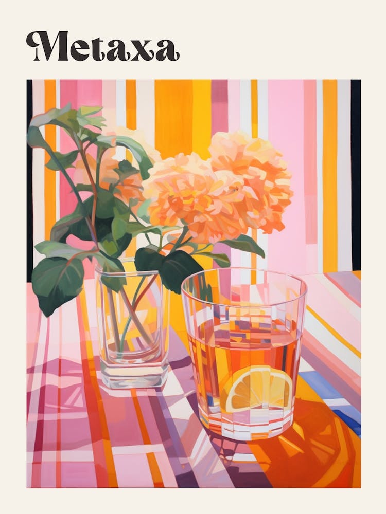 Metaxa Retro Cocktail Poster