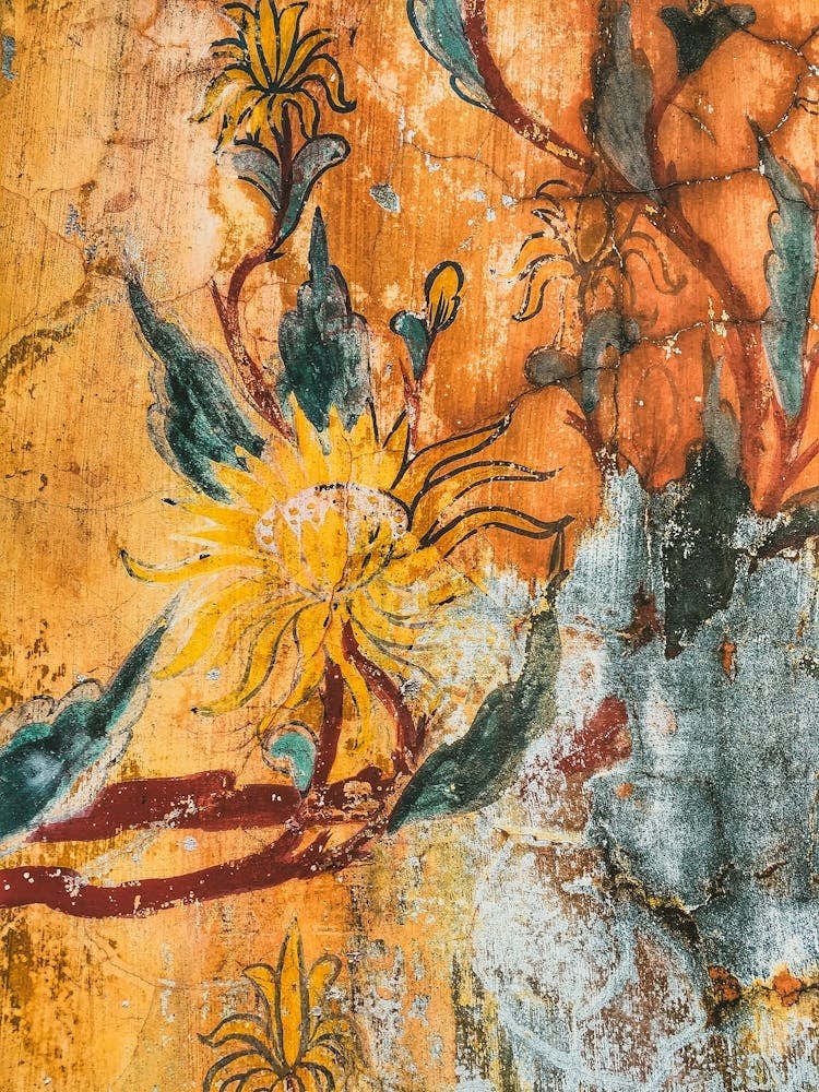 Decaying Wall Painting Vietnam