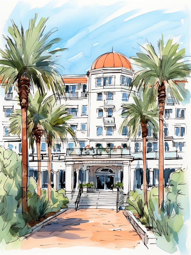 The Ritz Carlton Bacara, Santa Barbara   Santa Barbara, California   Resort Storybook Illustration 3