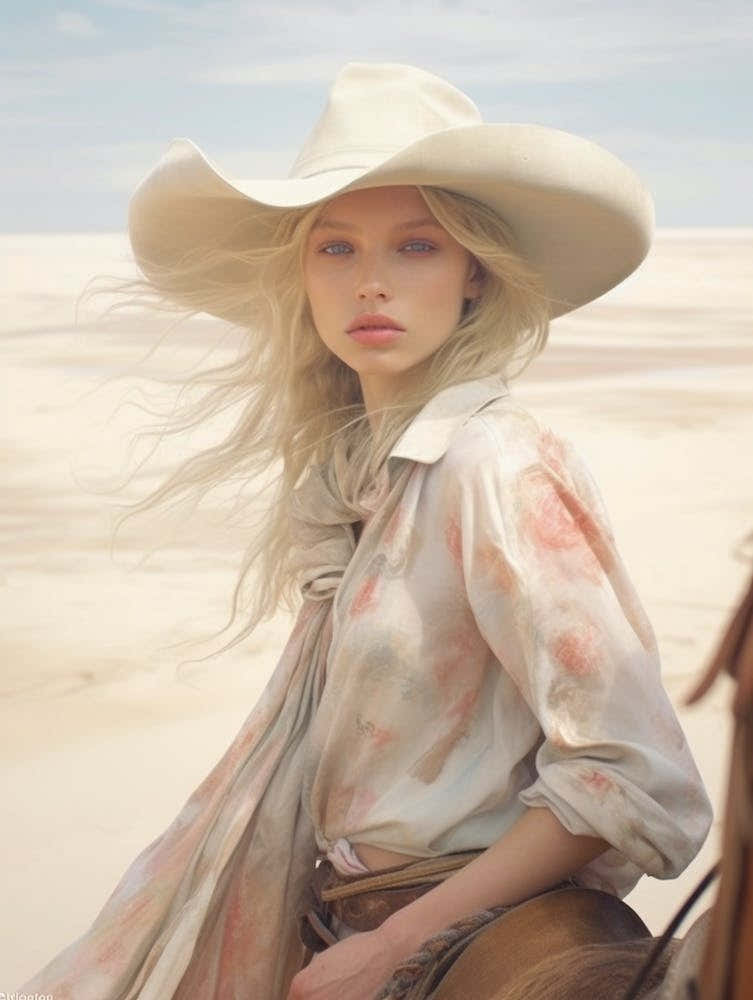 Cowgirl On Beach 1