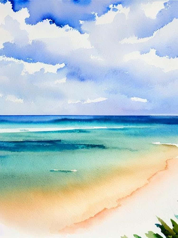 Coral Bay Beach 2, Australia Watercolour