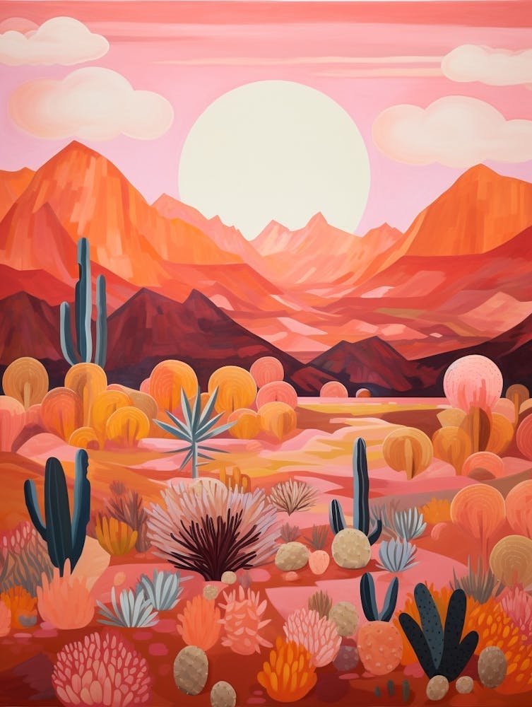 Cactus And Desert Painting 1