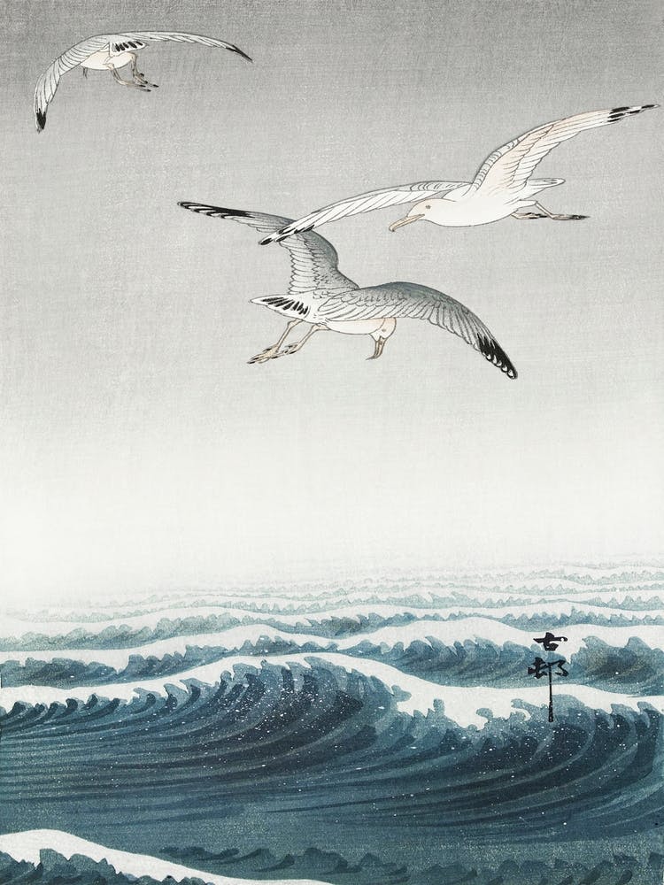 Three Seagulls (1900 1936), Ohara Koson