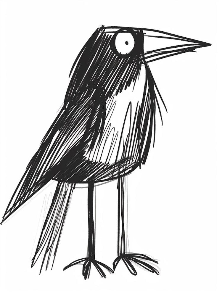B&W Crow