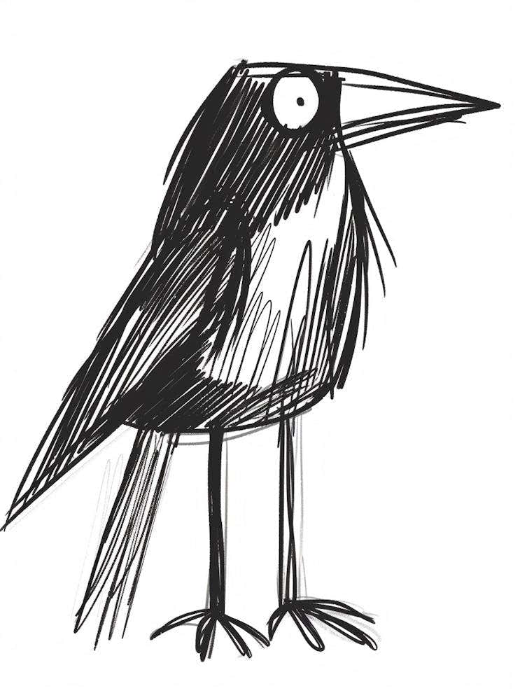 B&W Crow