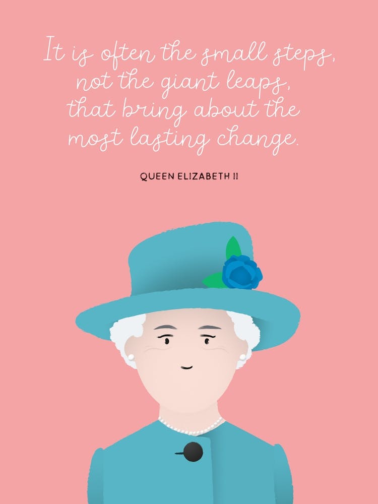 Inspirational people print – Queen Elizabeth II