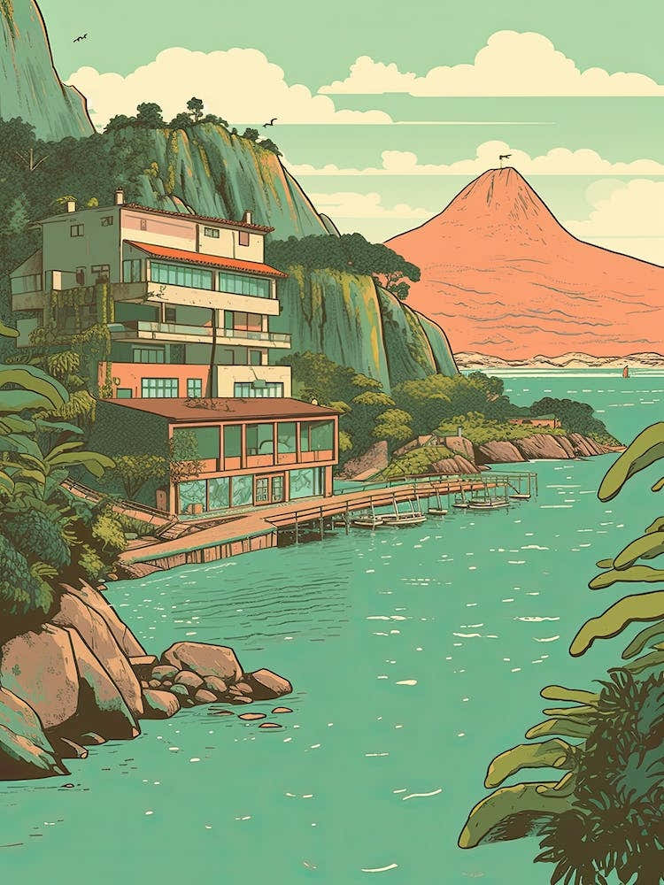 Rio De Janeiro Brazil Travel Illustration 2