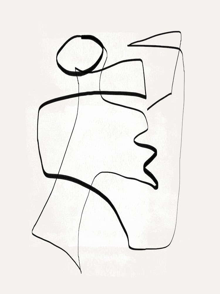 Abstract White Line Art