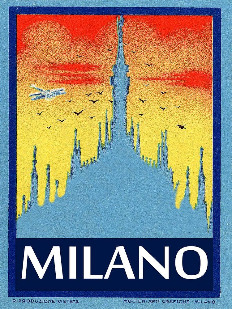 Silhouette Of Milan Cathedral, Italy