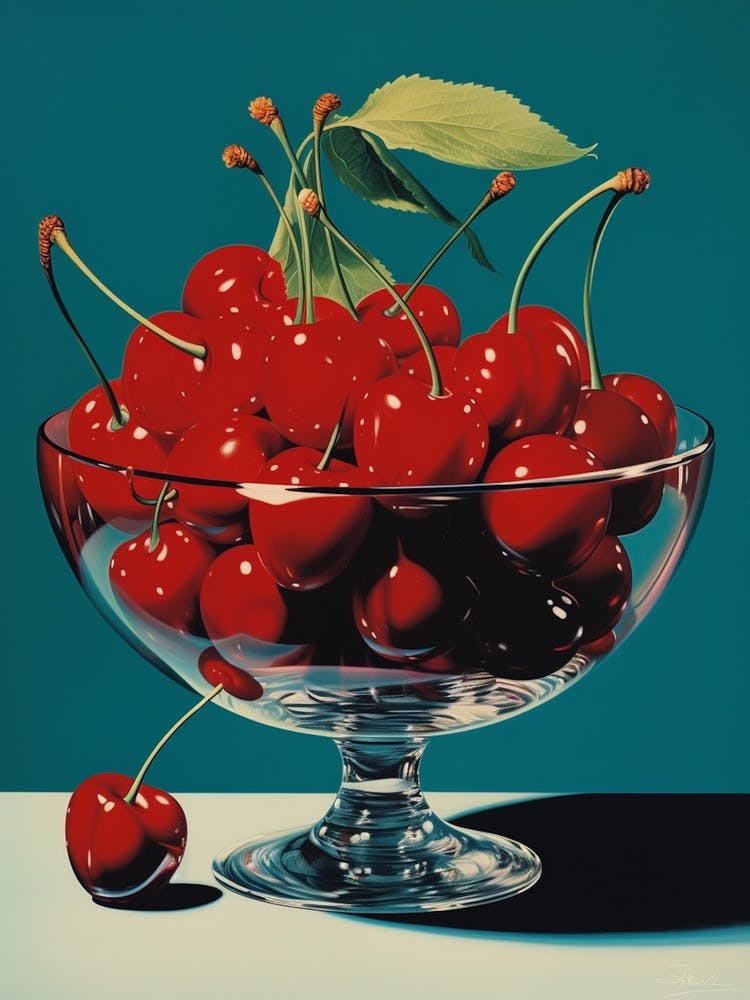 Vintage Cherries Advertisement Style 2