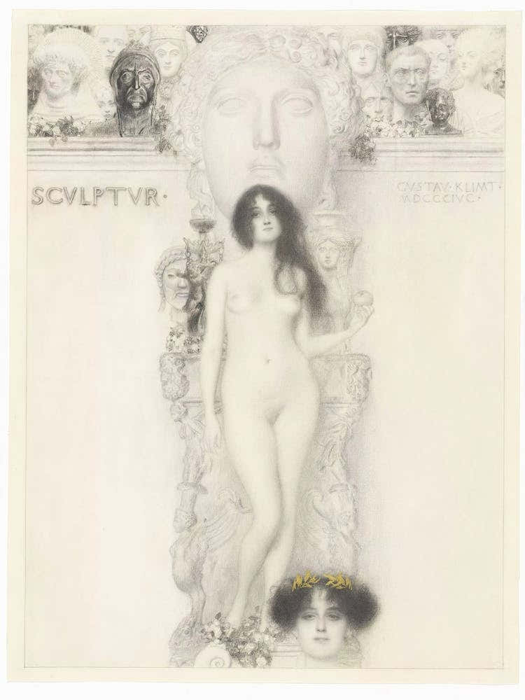 Sculpture (Template For Allegories N), Gustav Klimt