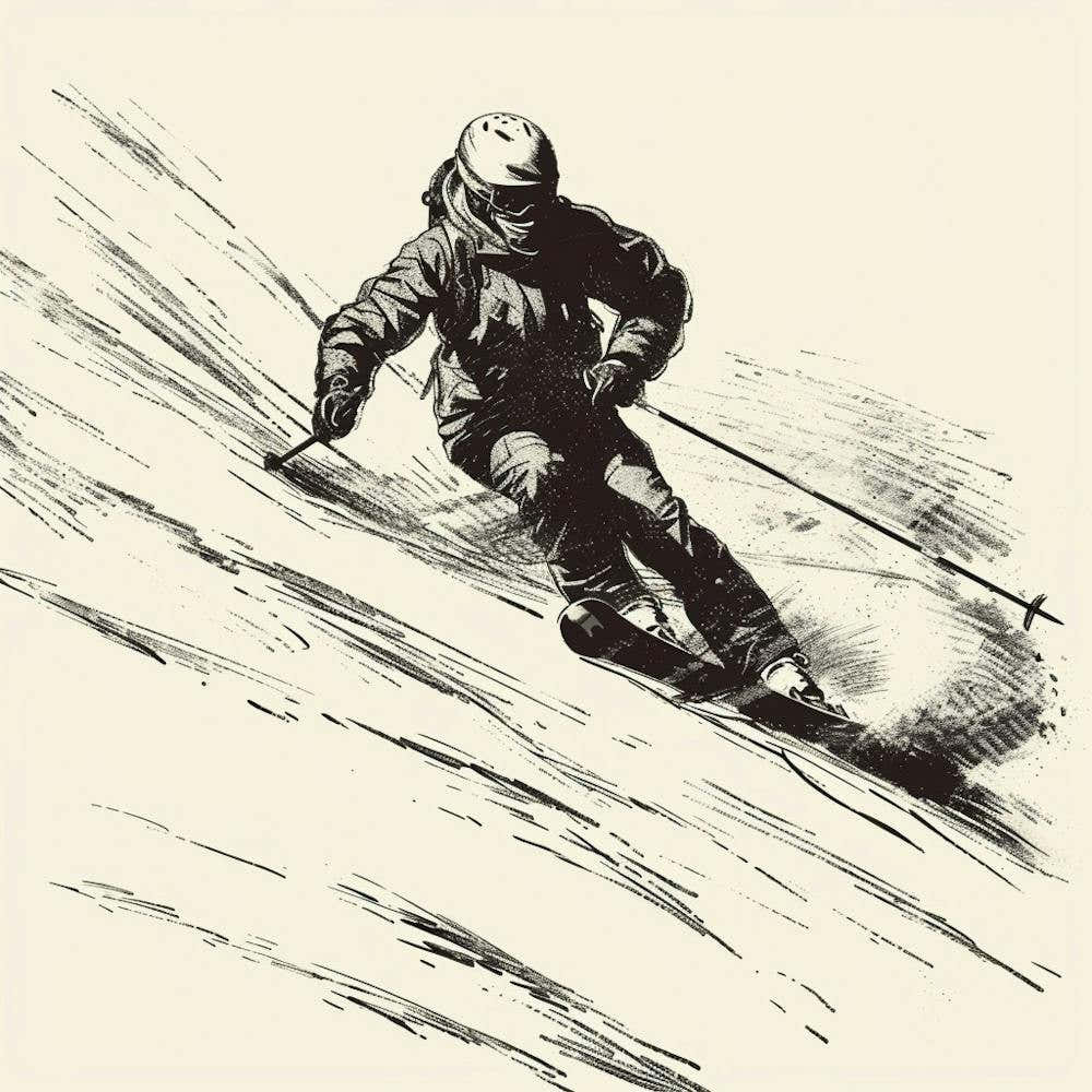 Skier On A Slope