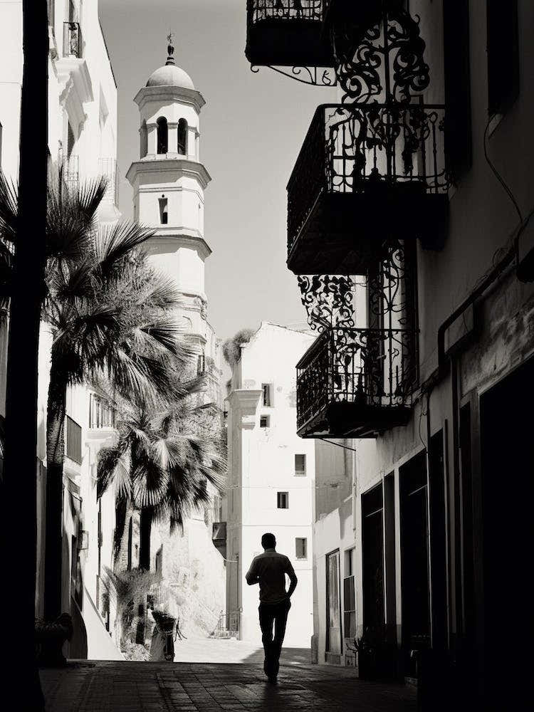 Malaga, Spain, Black And White Analogue Photography 4