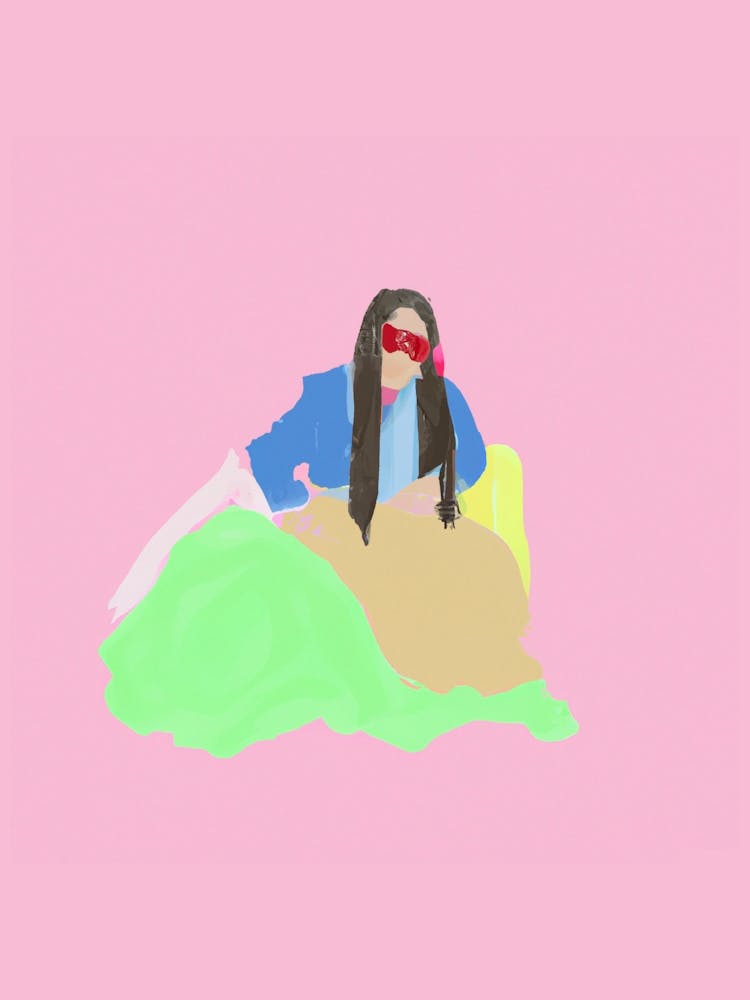 Cosy Girl Doing Laundry Long Hair